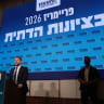 Finance Minister and Religious Zionist Party head Bezalel Smotrich at the primary count, Jerusalem, July 26, 2026.