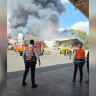 United Hatzalah volunteers at the scene of a fire in Sderot's industrial area, July 27, 2026.