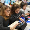 A teacher in EJM Jewish school in Paris