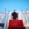 Ukraine's President Volodymyr Zelensky arriving to the US.