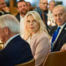Benjamin and Sara Netanyahu at a memorial dinner for late Republican senator Lindsey Graham, July 28, 2026.