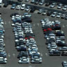 Cars filling up parking lots in Tel Aviv, July 06 2010.