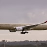A Qantas A350-1000ULR arrives at Melbourne's Tullamarine Airport on July 24, 2026 after a 19 hour and 13 minutes delivery flight from the Airbus factory in Toulouse, France.