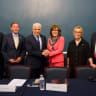 Opposition leader Yair Lapid meets with senior US Democratic senators in Washington, July 29, 2026.