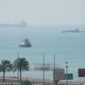 Boats navigate the sea on April 28, 2026 on Qeshm Island, Iran in the Strait of Hormuz. 