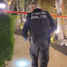 Police investigate the scene of the crime after a shooting at Ashdod's Troya wedding venue on July 29, 2026.