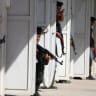 Palestinian Security Forces, who have been trained under US General Keith Dayton in Jordan, train in the West Bank city of Nablus on August 13, 2009.