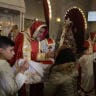 Clergymen lead Christmas celebrations at the St. George's Syriac Orthodox Church in the old city of Damascus.