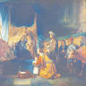 HANNAH PRESENTS her infant son Samuel to the high priest Eli, painted by Gerbrand van den Eeckhout, c. 1665.
