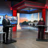 US Senate candidate Abdul El-Sayed (D-MI) and US Rep. Haley Stevens participate in a televised US Senate debate moderated by Roop Raj from Fox 2 at Fox 2 Studios in Southfield, Michigan, U.S., July 27, 2026.
