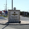 The entrance of RAF Akrotiri pictured on March 2, 2026 in Akrotiri, Cyprus.