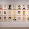 Portraits, Menashe Kadishman, installation view from the exhibition Something to Hold On To, the University Gallery.