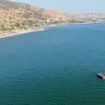 This morning, the water level stood at 213 meters below sea level. Shikmim Beach on the Sea of Galilee