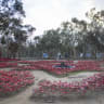 People visit the site of the Nova music festival massacre in  Re’im, southern Israel, on December 16, 2025.
