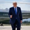 US President Donald Trump gives thumbs-up as he walks from Marine One to board Air Force One, July 31, 2026; illustrative.