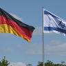 Israel flag and Germany flag. 