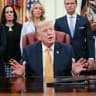 US President Donald Trump speaks before signing an executive order in the Oval Office of the White House in Washington, DC on August 3, 2026.