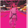  ISRAEL'S Noga Reshef receives her gold medal at the Under-21 Jiu-Jitsu World Championships in Abu Dhabi. 