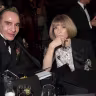 Designer John Galliano and then Vogue editor in chief Anna Wintour attend the Fashion Awards 2021 at Royal Albert Hall, London, Nov. 29, 2021.