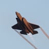 An F-35 adir from 140 squadron take part in an Israeli air force air show during the graduation ceremony for soldiers who have completed the IAF Flight Course, at the Hatzerim Air Base in the Negev desert, June 29, 2023.