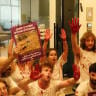Standing Together Activists protest inside of the Religious Zionist Paty's headquarters on August 5, 2026. 