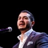 US Senate Democratic candidate Abdul El-Sayed speaks on stage, with vote counting continuing for Michigan's Democratic US Senate primary, in Detroit, Michigan, US, August 5, 2026