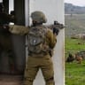 Officers of the Nachal brigade train with Israeli soldiers from the Oketz unit in an urban warfare, at the mock village of El Poran, in northern Golan Heights.