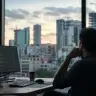 A high-tech employee in an office