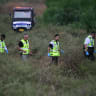 Israeli authorities search for a body near the Yarkon Interchange in Petah Tikva, central Israel, August 6, 2026 