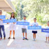 The Douglas family, including Nefesh B'Nefesh's 100,000th olah, celebrate their immigration to Israel, August 2026.