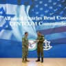 IDF Chief of Staff Lt.-Gen. Eyal Zamir presents US CENTCOM commander Adm. Brad Cooper with a gift during a meeting with senior IDF commanders on August 10, 2026.