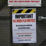 A H5 bird flu notice is displayed at Zealandia wildlife sanctuary in Wellington, New Zealand, August 7, 2026.