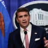 US Attorney General Todd Blanche holds a press conference to discuss Tren de Aragua developments at the Department of Justice in Washington, DC, US, July 1, 2026. 