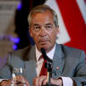 Reform UK Party Leader Nigel Farage speaks during a press conference on a plan to deport foreign prisoners on August 10, 2026 at Royal Horseguards Hotel in London, England.