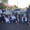 Haredi (ultra-Orthodox) protesters block Highway 4 over detention of draft dodger, August 12, 2026.