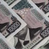 This photo illustration taken on December 5, 2024 shows new Japanese 10,000 yen notes (currently worth approximately 66 USD), which were released in July 2024, on display in Tokyo; illustrative