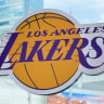 The Lakers logo is displayed outside Crypto.com Arena, home of the NBA's Los Angeles Lakers, on August 12, 2026 in Los Angeles, California. 