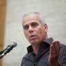 Israeli journalist Oren Nahari speaks at the annual conference of the Budget Division in at Ministry of Finance in Jerusalem on November 2, 2015.