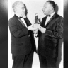 RABBI ABRAHAM Joshua Heschel presents the Judaism and World Peace Award to Martin Luther King Jr., 1965.