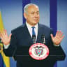 Here, Prime Minister Benjamin Netanyahu speaks alongside Colombia’s then-president, Juan Manuel Santos, in Bogotá, in 2017.