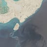 A satellite image shows Qeshm Island following suspected oil spills at sea, off the coast of Iran, August 10, 2026.