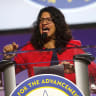 US Congresswoman Rashida Tlaib delivers remarks at the opening plenary session of the National Association of the Advancement for Colored People's annual convention in Detroit, Michigan, US. July 22, 2019.
