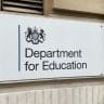 The Department for Education sign is seen outside their building in Whitehall on October 15, 2024 in London, United Kingdom.