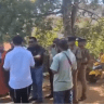 A gathering of local Sri Lankans protesting a Chabad House in the town of Hiriketiya, on Friday, August 14, 2026 
