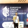 ISRAELI GRANDMASTER Yahli Sokolovsky celebrates after being crowned the 2026 European Under-20 chess champion in Montenegro.