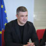  Minister of Defence of Ukraine Mykhailo Albertovych Fedorov is welcome by the High Representative of the European Union for Foreign Affairs and Security Policy (Unseen) prior to a bilateral meeting in the Berlaymont, the EU Commission headquarters, on June 18, 2026 in Brussels, Belgium.