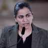 Aisha Wahab speaks during the Bay Area Abortion Rights Coalition commemoration of the 50th Anniversary of Roe v. Wade at City Hall in San Francisco, California, on Jan. 25, 2023. 