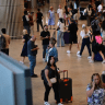 Passengers at Ben Gurion Airport.