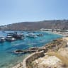 MYKONOS VIEWS: Clear waters, yachts. 