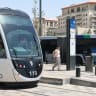 A light rail car stands at its stop. Jerusalem will open the R3 light rail line on Friday, August 21, 2026. 